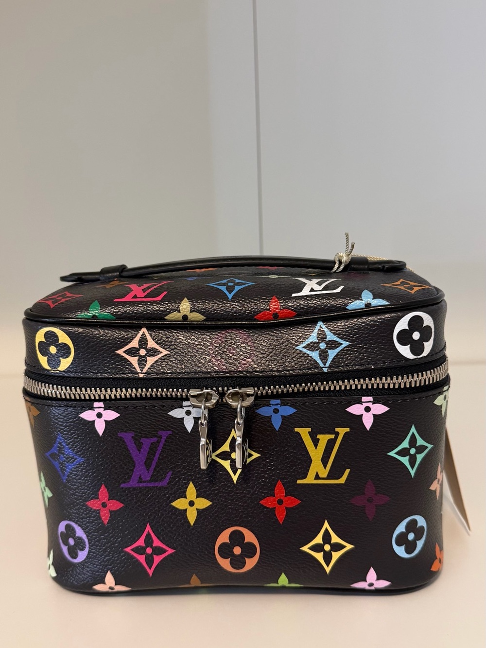 Louis Vuitton x Murakami NICE MINI Black Multicolor Monogram Toiletry Bag M13747